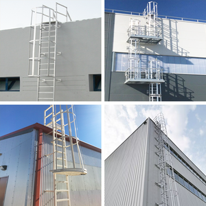 <span class=keywords><strong>Precio</strong></span> barato Industrial al aire libre de aluminio de seguridad jaula para gatos <span class=keywords><strong>escalera</strong></span> de paso Diseño Vertical - Product Image 6