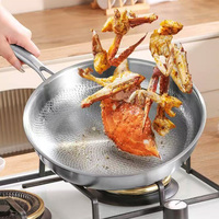 Wajan Masak Titanium Pro Hammered Tanpa Lapisan Anti Lengket Wajan Penggorengan Titanium Murni dengan Tutup
