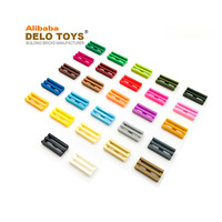 DELO TOYS (19 couleurs) Briques de construction en vrac DIY en plastique ABS, tuiles 1x2 modifiées (type non déterminé) (N°2412)
