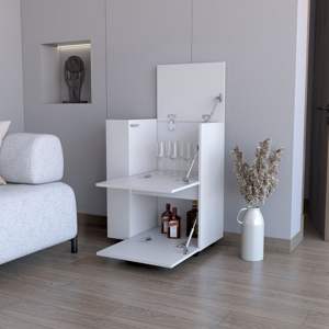 DB White Carro de barra de 2 gabinetes Categoría de producto premium para gabinetes de bar - Product Image 2