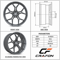 Jantes forgées CF 20 21 22 pouces 5x112 PCD pour voitures particulières, compatibles avec Audi RS6 RS7 RS3 Performance Sport