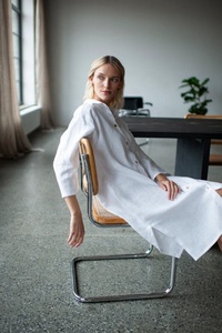 Abito da <span class=keywords><strong>donna</strong></span> in cotone biologico canapa abito personalizzato in cotone e taglia da <span class=keywords><strong>donna</strong></span> <span class=keywords><strong>abbigliamento</strong></span> in canapa traspirante <span class=keywords><strong>sostenibile</strong></span> - Product Image 4