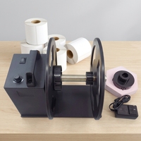 Rebobineur de bureau automatique R200-A8 pour étiquettes codes-barres autocollantes, rechargeable, 180 mm max.