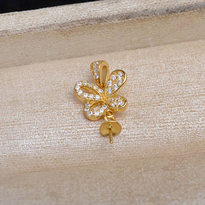 Accesorio de Joyería de Plata S925 para DIY, Chapado en Oro, JG5958, Colgante de Lazo, 3mm, Producto Semiterminado con 10-12 Cuentas - Product Image 4