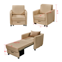 Vente en gros de chaise longue de salon nouveau design Fauteuil multifonction Chaise de canapé pliante simple en tissu doux