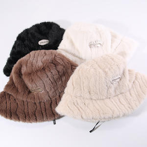 Gorro de Pescador para Mujer, Invierno, Grueso, Acolchado, Jacquard, Spandex/Algodón, Detalle de Botones, Color Sólido, Protección para las Orejas, Cálido - Product Image 3