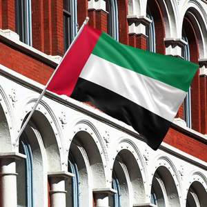 Drapeaux fanions en soie 3x5 personnalisés de haute qualité, imprimés numériquement, pour l'assurance automobile, l'agriculture, tous pays, y compris les Émirats arabes unis - Product Image 3