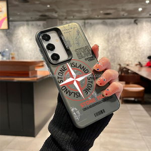 เคสโทรศัพท์มือถือรุ่นใหม่ยอดนิยม <span class=keywords><strong>สี</strong></span><span class=keywords><strong>เงิน</strong></span> IMD PC+TPU ลายเกาะ สำหรับ Samsung S24 Ultra S25 Ultra S23 S22 จากแบรนด์ Stone Label Fashion - Product Image 2