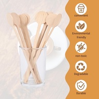 Bâtons d'agitation en bois à tête ronde de 90/110/140mm avec logo personnalisé Agitateurs de café à boire en bois pour le thé et les boissons