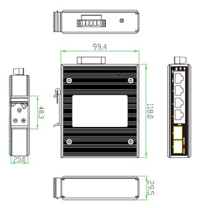 Sonv — interrupteur industriel, commutateur 4 ports <span class=keywords><strong>ethernet</strong></span>, avec 2 SFP, porte PoE, meilleure vente - Product Image 6
