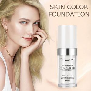 Fond de teint changeant Base de maquillage liquide couverture correcteur maquillage longue durée Sombras fond de teint <span class=keywords><strong>TLM</strong></span> 30ML couleur femme T/T - Product Image 4