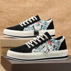 Chaussures pour hommes - Chaussures bateau en jean style étudiant, chaussures décontractées, baskets à enfiler monobloc - Product Image 4