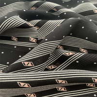 Matériau métallique en gros 100% polyester 75D impression en mousseline de soie avec finition douce et bonne chute