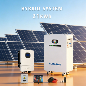ระบบไฮบริด Sunwave 16kWh 18kW 20kW พร้อมระบบ MPPT คลื่นไซน์บริสุทธิ์ แบตเตอรี่ลิเธียม ระบบพลังงานแสงอาทิตย์ออลอินวัน สำหรับใช้ในบ้าน - Product Image 1