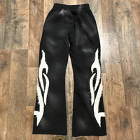 Écusson de broderie personnalisé 100% coton éponge française Pantalon de survêtement lourd 380gsm-500gsm avec cordon de serrage pour hommes