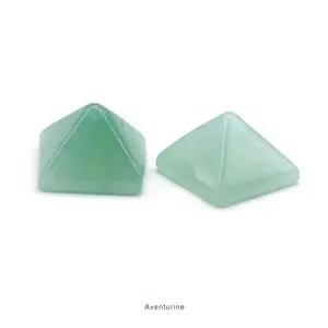 Pyramide de Jade Aventurine verte guérison pierres naturelles artisanat pierre précieuse cristal Figurine Statue pierres de poche artisanat