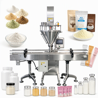Machine de remplissage automatique de poudre à vis sans fin électrique avec contrôle PLC pour l'emballage de flacons, bouteilles, pots, sachets et boîtes