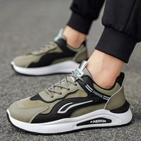 Nouvelles Chaussures de Sport Respirantes pour Hommes M1172 – Tendance, Polyvalentes, en Cuir, à Semelle Épaisse Antidérapante, Idéales pour la Course Décontractée