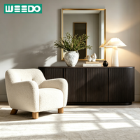 Canapé de salon moderne de luxe avec dossier capitonné en tissu pour hôtel et villa – Chaise de salon durable