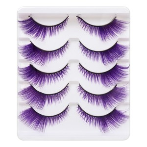 1/5/7/10 Paires de faux <span class=keywords><strong>cils</strong></span> colorés en boîte, naturels, volumisants et recourbants, pour un maquillage facile - Product Image 4