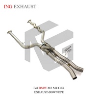 ING pour BMW M3 M4 G80 G82 F80 F82 3.0T S55 S58 Tuyau d'échappement intermédiaire à longueur égale en acier inoxydable avec tuyau en Z universel