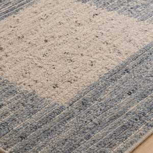 Tapis de luxe en laine et viscose à tissage plat |   Tapis abstrait traditionnel |   Tapis à poils ras écologique pour salon et chambre à coucher - Product Image 6