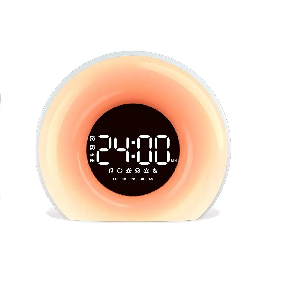 High Quality Snooze Colored Clocks Brookstone Sunrise Wake Up Alarm Clock Wake-up Light