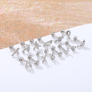 Bijou tendance en acier inoxydable 316L pour piercing de lèvre, labret, tragus, hélix, boucle d'oreille punk, divers modèles pour le cartilage de l'oreille - Product Image 5