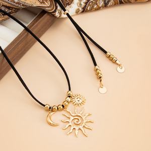 Collane con Ciondolo <span class=keywords><strong>Luna</strong></span>/Girasole in Perline CCB Vintage per Donne, Accessori Moda Trendy, Gioielli Regalo - Product Image 5