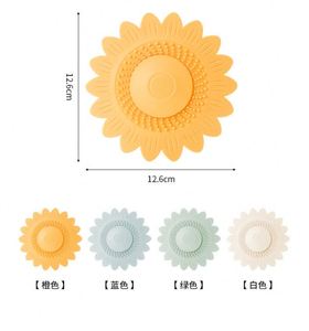 Sunflower Style TPR <b>Drain</b> <b>Cover</b> Odor Stopper & Hair Catcher, Anti-Clog Strainer for Sink, Shower, Bathroom and Kitchen - Product Image 2