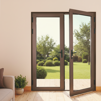 Charnière de porte en alliage d'aluminium RG60C Ruiguan au design moderne, isolation thermique, ouverture latérale, surface finie avec 2 ans de garantie