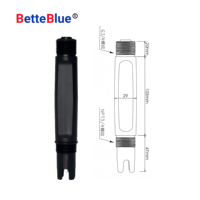 Sonde de pH industrielle en ligne BetteBlue 2-12pH 0.05 NPT 3/4 filetage Électrode plastique RS485 Sortie 4-20mA BNC pour eaux usées