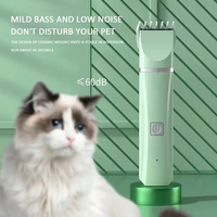 Kit de toilettage pour animaux de compagnie professionnel 4-en-1 électrique en acier inoxydable et plastique, tondeuses et coupe-griffes pour poils épais et emmêlés