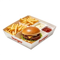 Cajas de Embalaje Biodegradables y Ecológicas de Papel Kraft Reciclado, Plegables, con Logotipo Personalizado Impreso, para Hamburguesas y Papas Fritas para Llevar