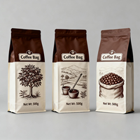 Sachets de café refermables de qualité supérieure, qualité alimentaire, impression personnalisée, pour les torréfacteurs de café de spécialité