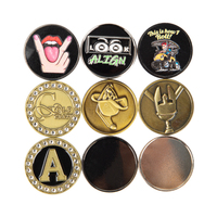 Marqueur de balle de golf avec clip pour chapeau, magnétique, logo personnalisé, vierge pour gravure, en métal, 2 couleurs, marqueurs de balle de golf