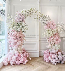 Arco Floral de Seda Artificial en Oferta, Arco de Flores para Boda, Decoración de Fondo y Escenario - Product Image 2