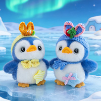 Peluche de pingüino adorable y famoso en internet, colgante transformable, muñeco de peluche, amuleto para bolso, llavero, figura de muñeco de trapo, unisex, 14 años