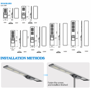 Lampione stradale a LED <span class=keywords><strong>ad</strong></span> <span class=keywords><strong>energia</strong></span> <span class=keywords><strong>solare</strong></span> Anern con telecomando - Product Image 3