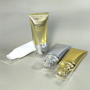 หลอดบรรจุภัณฑ์ครีมกันแดด บีบีครีม แบบปั๊มสุญญากาศ รูปทรงวงรี ขนาด 30 มล. 50 มล. พร้อมหัวปั๊มโลหะ สีเงิน สีทอง รับทำโลโก้ตามสั่ง - Product Image 3