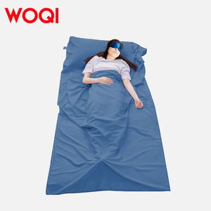 Woqi Trọng lượng nhẹ và thoáng khí duy nhất/Hai Túi ngủ lót bên trong cắm trại, du lịch, nhà ánh sáng tấm ga trải giường - Product Image 2