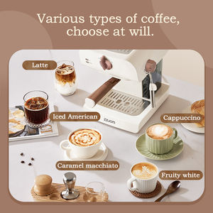 <span class=keywords><strong>Cafetera</strong></span> Espresso Eléctrica Automática de Acero Inoxidable, Mini <span class=keywords><strong>Cafetera</strong></span> de 220V con Espumador de Leche, <span class=keywords><strong>20</strong></span> <span class=keywords><strong>Bares</strong></span> de Presión, 3-5 Tazas - Product Image 4