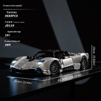 Modèle de voiture de sport super performante à assembler à l'échelle 1:8, avec un angle de 118° et une difficulté élevée, blocs de construction, jouet cadeau