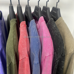 เสื้อยืดแมนส์ บลังค์ คุณภาพสูง ผ้าฝ้าย 100% ล้างสีแบบแอซิดวอช ทรงโอเวอร์ไซส์ สไตล์เรโทร ผ้าฝ้ายหนานุ่ม วินเทจ ล้างสีแบบแอซิดวอช สำหรับผู้ชาย - Product Image 4