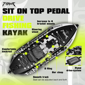 Kayak de Pesca Inflable Spatium CE con Casco Optimizado y Sistema de Pedales Suaves, de Rápida Progresión para Pesca en Aguas Abiertas - Product Image 3