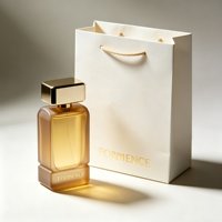 Flacons de parfum vides en verre ambré rectangulaires personnalisés, bouchon doré en forme de T, sac cadeau, boîte artisanale, flacons vaporisateurs de parfum