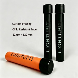 Tube en verre pré-roulé de 98 mm, 116 mm, 120 mm, 100 mm, format <span class=keywords><strong>King</strong></span> Size, avec bouchon à vis de sécurité enfant et capuchon CR - Product Image 1