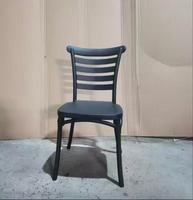 Chaise de salle à manger empilable en PP, style rustique vintage, chaise de café pliable avec dossier, chaise de loisirs, vente en gros directe usine