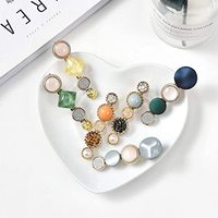 Ensemble de 20 pinces à cheveux en perles de qualité supérieure, barrettes à cheveux en résine acrylique tendance, épingles à cheveux pour femmes et filles - F