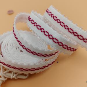 Cinta Elástica de Nylon/Poliéster Gruesa Tejida de Alta Elasticidad con Logotipo Personalizado de Fábrica y Banda Intercolores para Cintas y Correas - Product Image 3